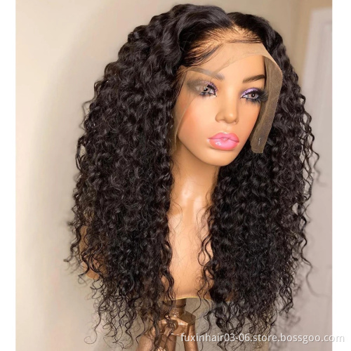Wholesale Cheap Raw Indian Virgin Kinky Curly Human Hair Hd Full Lace Frontal Wig Natural Human Hair Transparent Lace Front Wig